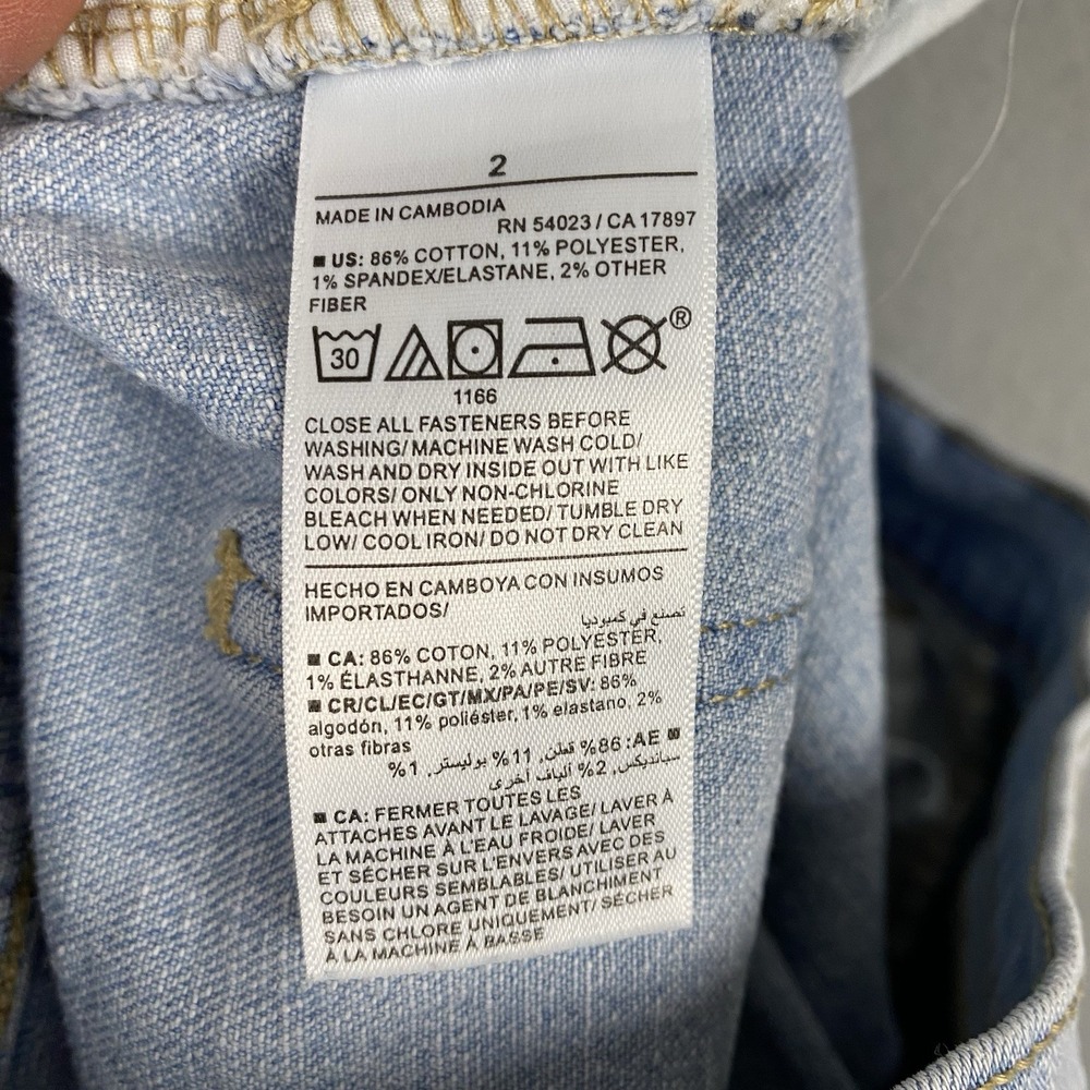 Old‎ Navy Mid Rise Wow Boyfriend Jeans Womens 2 Light Wash Stretch - Picture 6 of 9